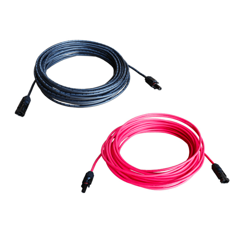 10 Gauge Solar Panel Extension Cables Wire (Black & Red) | PV Extension Wire |  10AWG | 1 of Each | Choose Feet/Length (New) Windy Nation
