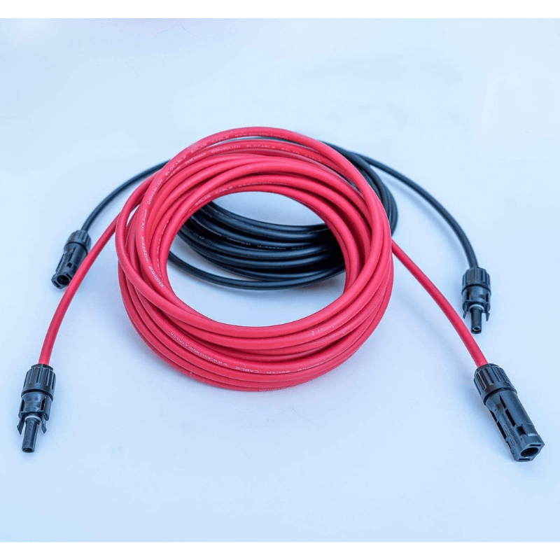 10 Gauge Solar Panel Extension Cables Wire (Black & Red) | PV Extension Wire |  10AWG | 1 of Each | Choose Feet/Length (New) Windy Nation