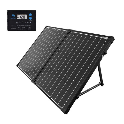 100w 12v Portable Solar Panel kit, Foldable Mono Suitcase, proteusX Waterproof 20A Charge Controller AcoPower Portable Panels