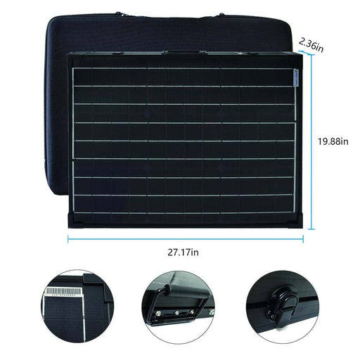 100w 12v Portable Solar Panel kit, Foldable Mono Suitcase, proteusX Waterproof 20A Charge Controller AcoPower Portable Panels