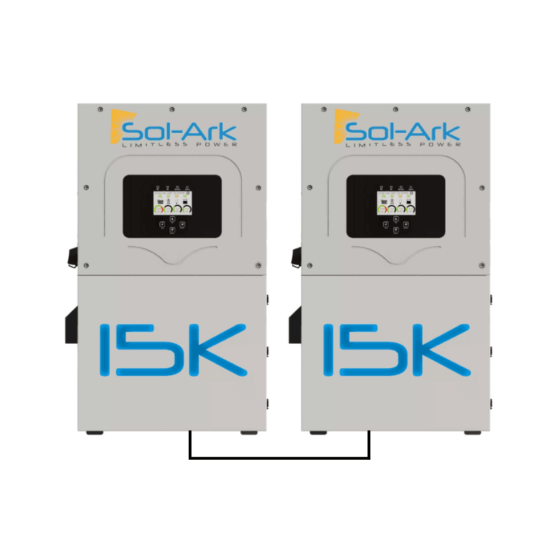 2 x Sol-Ark 15K 120/240/208V 48V [All-In-One] Pre-Wired Hybrid Solar Inverters | 10-Year Warranty Sol Ark Solar Power Inverters