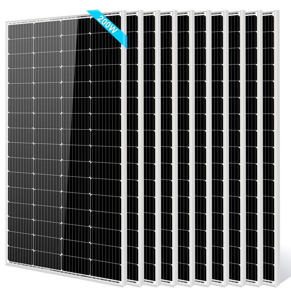 200 Watt Monocrystalline Solar Panel SunGoldPower 10PCS Monocrystalline Solar Panel