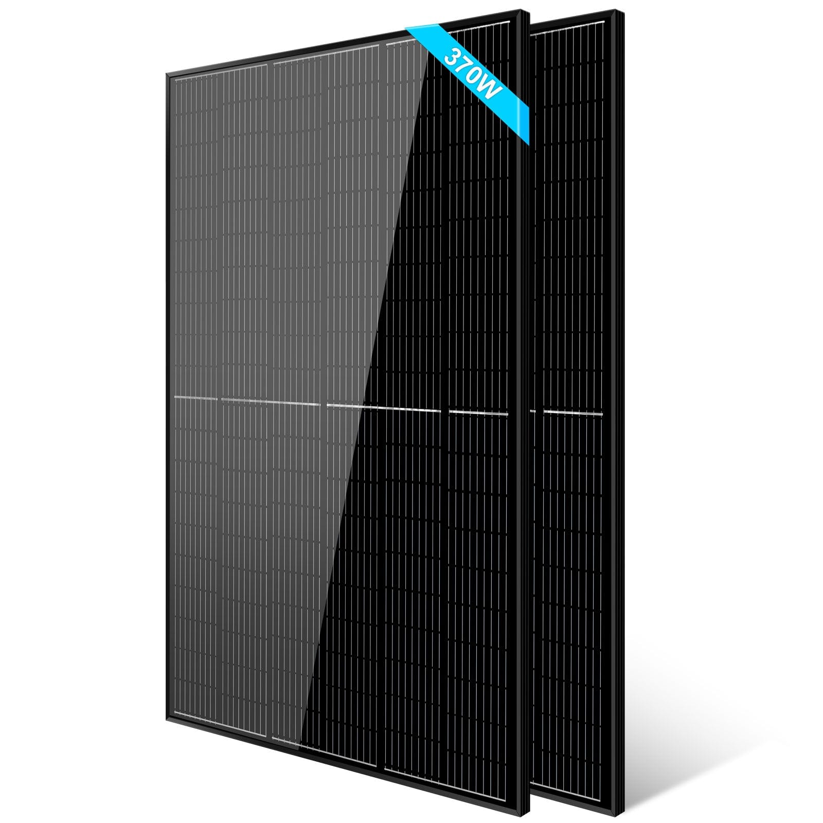 370W Mono Black PERC Solar Panel SunGoldPower Monocrystalline Solar Panel