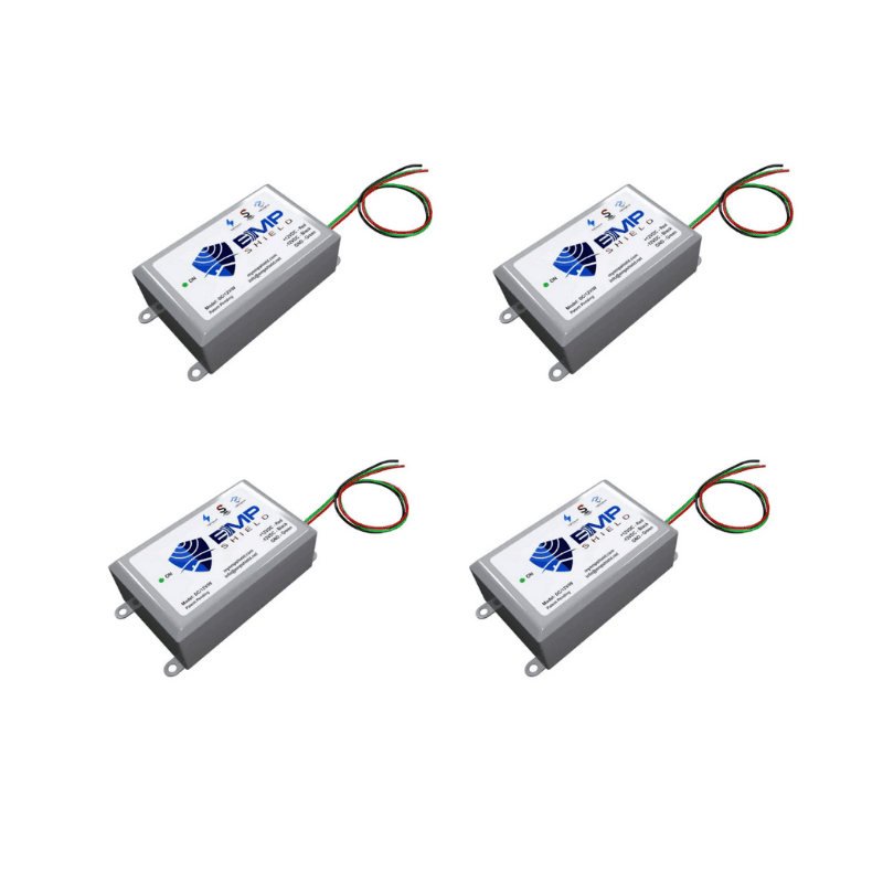 4 x EMP Shield - Vehicle EMP Protection 12 Volt DC for Car and Truck (DC-12V-WV) | 10-Year Warranty - 4-Pack EMP Shield