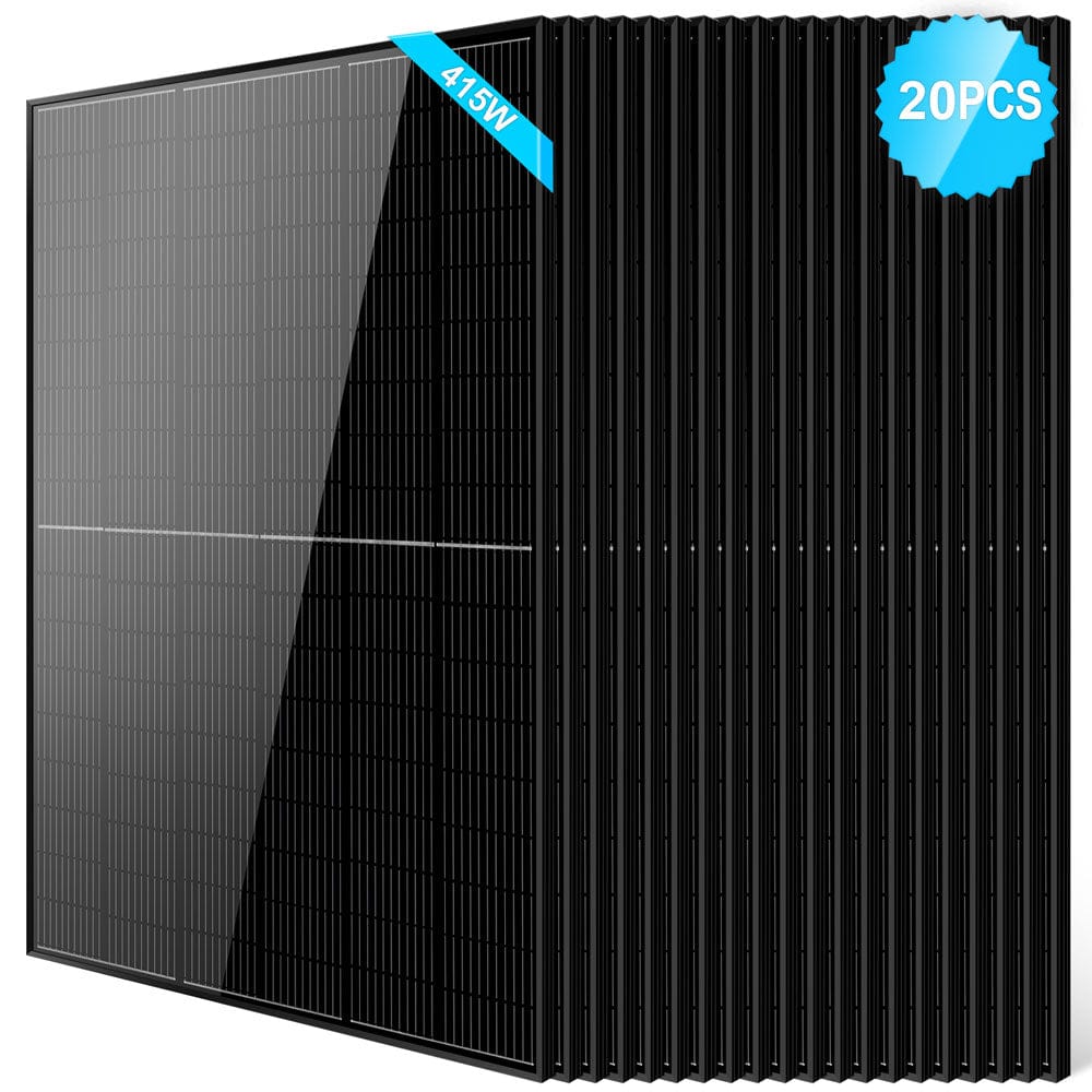 415W Mono Black PERC Solar Panel SunGoldPower 20pcs Monocrystalline Solar Panel