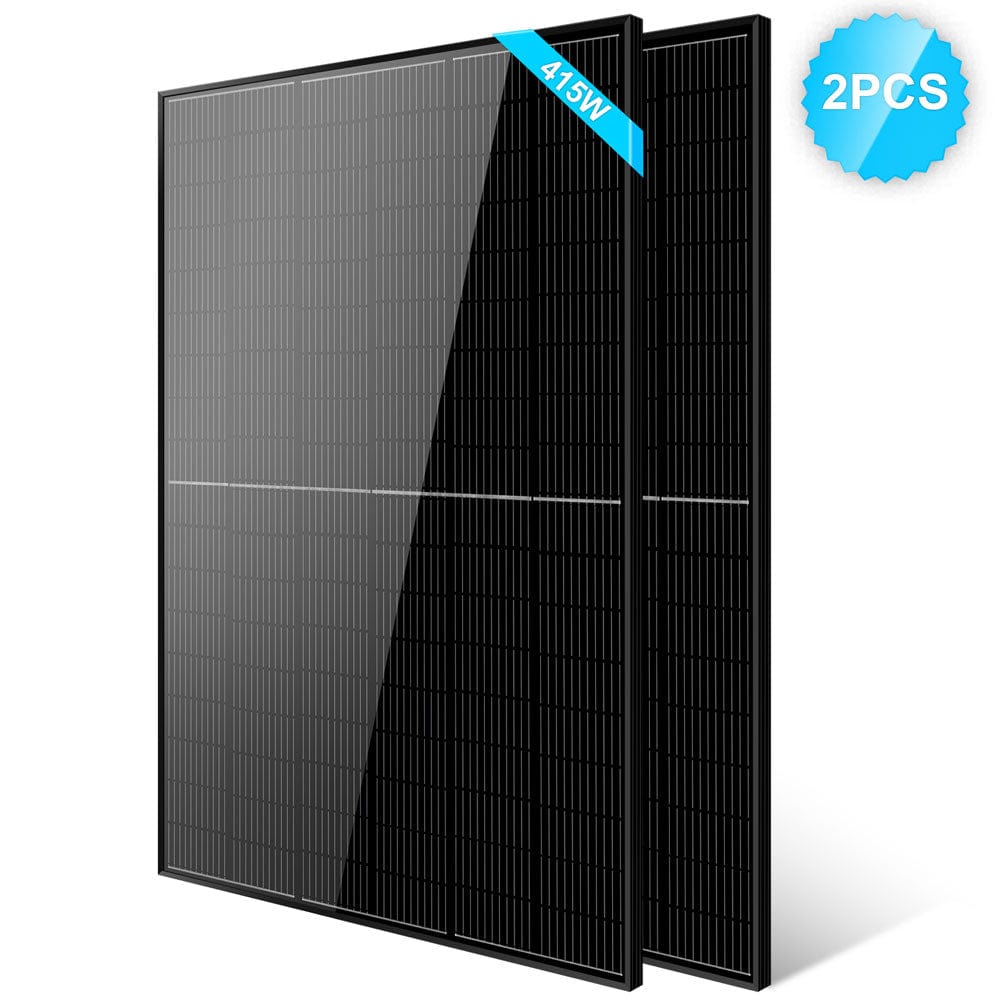 415W Mono Black PERC Solar Panel SunGoldPower 2pcs Monocrystalline Solar Panel