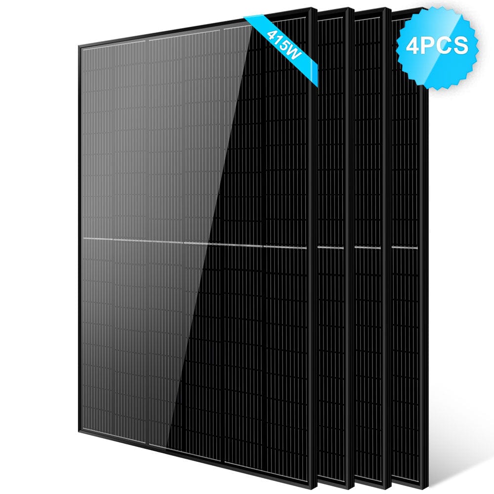 415W Mono Black PERC Solar Panel SunGoldPower 4pcs Monocrystalline Solar Panel