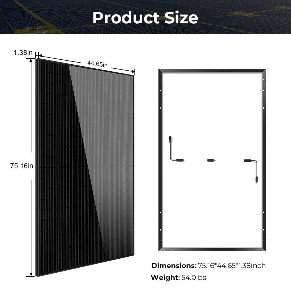 440W MONO BLACK PERC SOLAR PANEL FULL PALLET (32 PANELS) SunGoldPower Monocrystalline Solar Panel