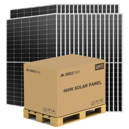 450W MONO PERC SOLAR PANEL FULL PALLET (32 PANELS) SunGoldPower Monocrystalline Solar Panel