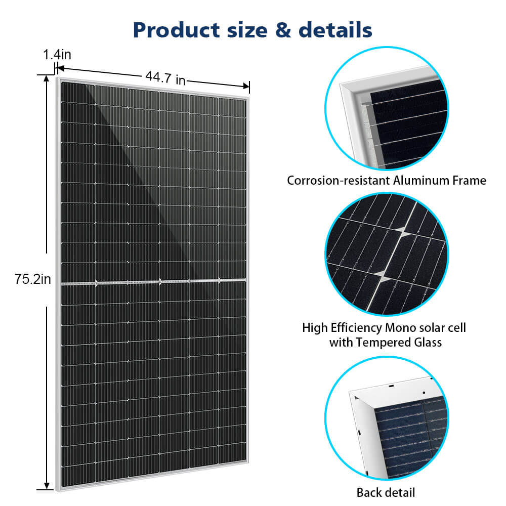 460 WATT BIFACIAL PERC SOLAR PANEL FULL PALLET (32 PANELS) SunGoldPower Bifacial Solar Panel