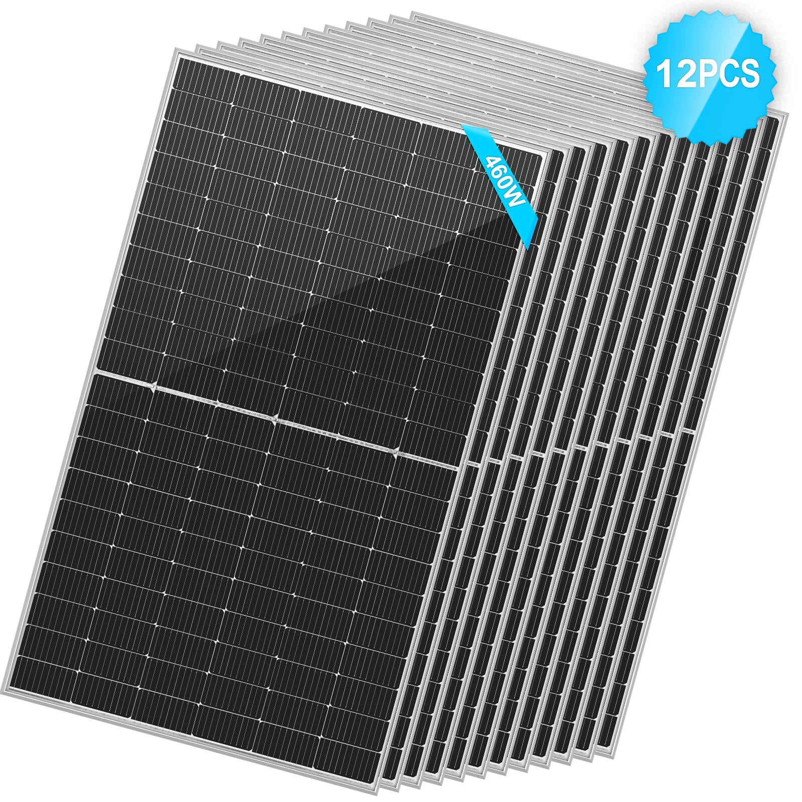 460 Watt Bifacial PERC Solar Panel SunGoldPower 12pcs Bifacial Solar Panel