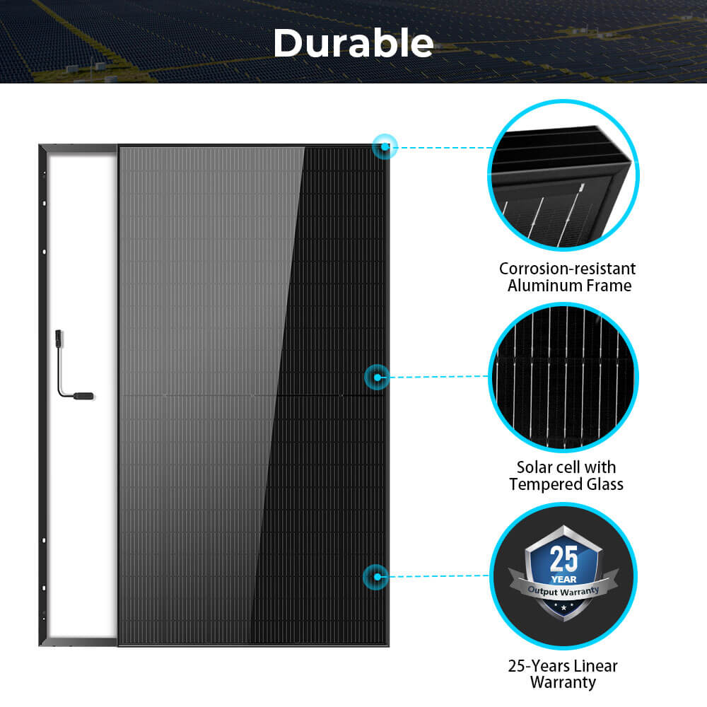 500W MONO BLACK PERC SOLAR PANEL FULL PALLET (32 PANELS) SunGoldPower Monocrystalline Solar Panel