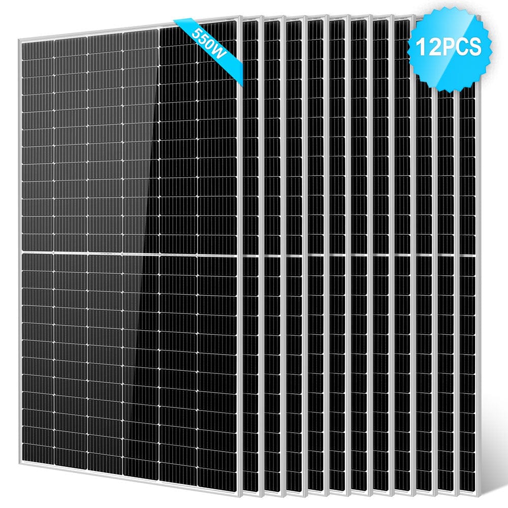 550 Watt Monocrystalline PERC Solar Panel SunGoldPower 12pcs Monocrystalline Solar Panel