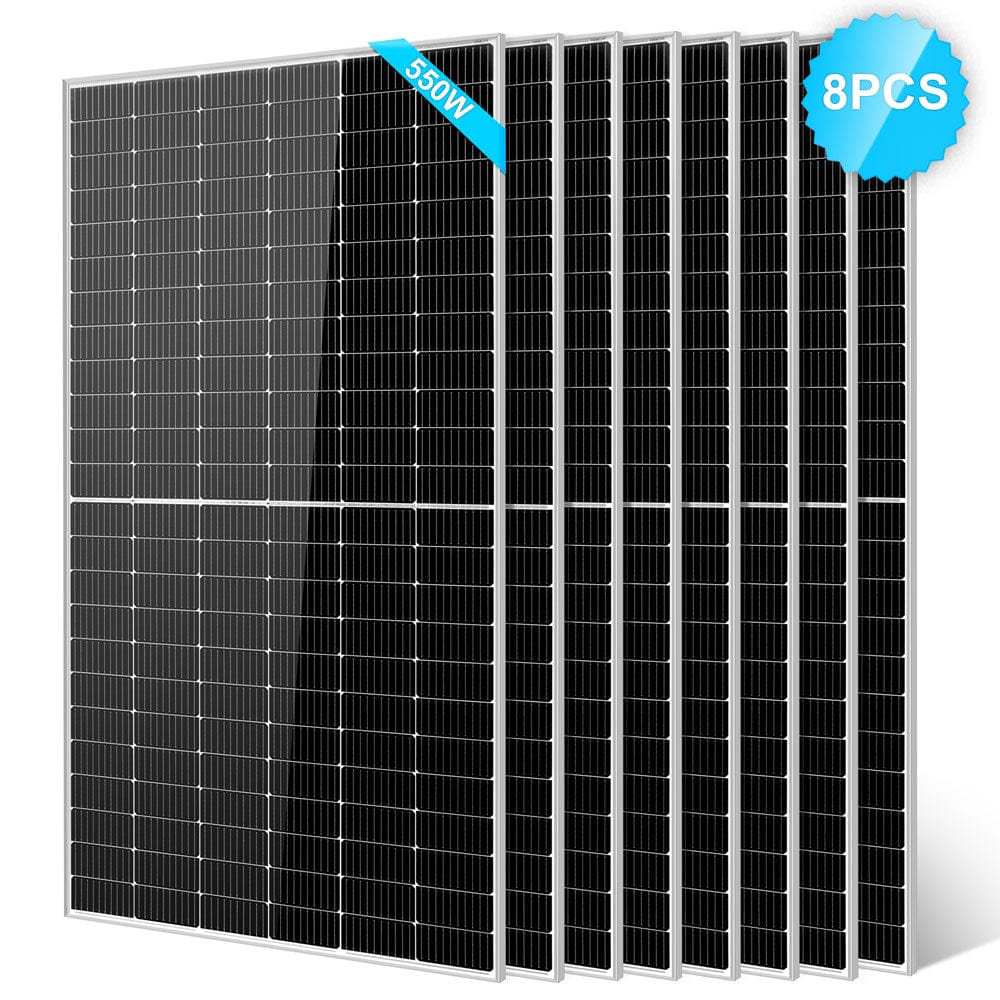 550 Watt Monocrystalline PERC Solar Panel SUNGOLDPOWER 8pcs Monocrystalline Solar Panel