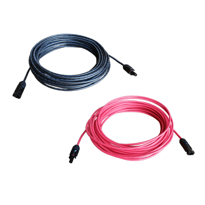 8 Gauge (AWG) - 1 x Pair Black + Red | Solar Panel Extension Cables | 1 of Each Color | Choose Feet/Length (New) Windy Nation
