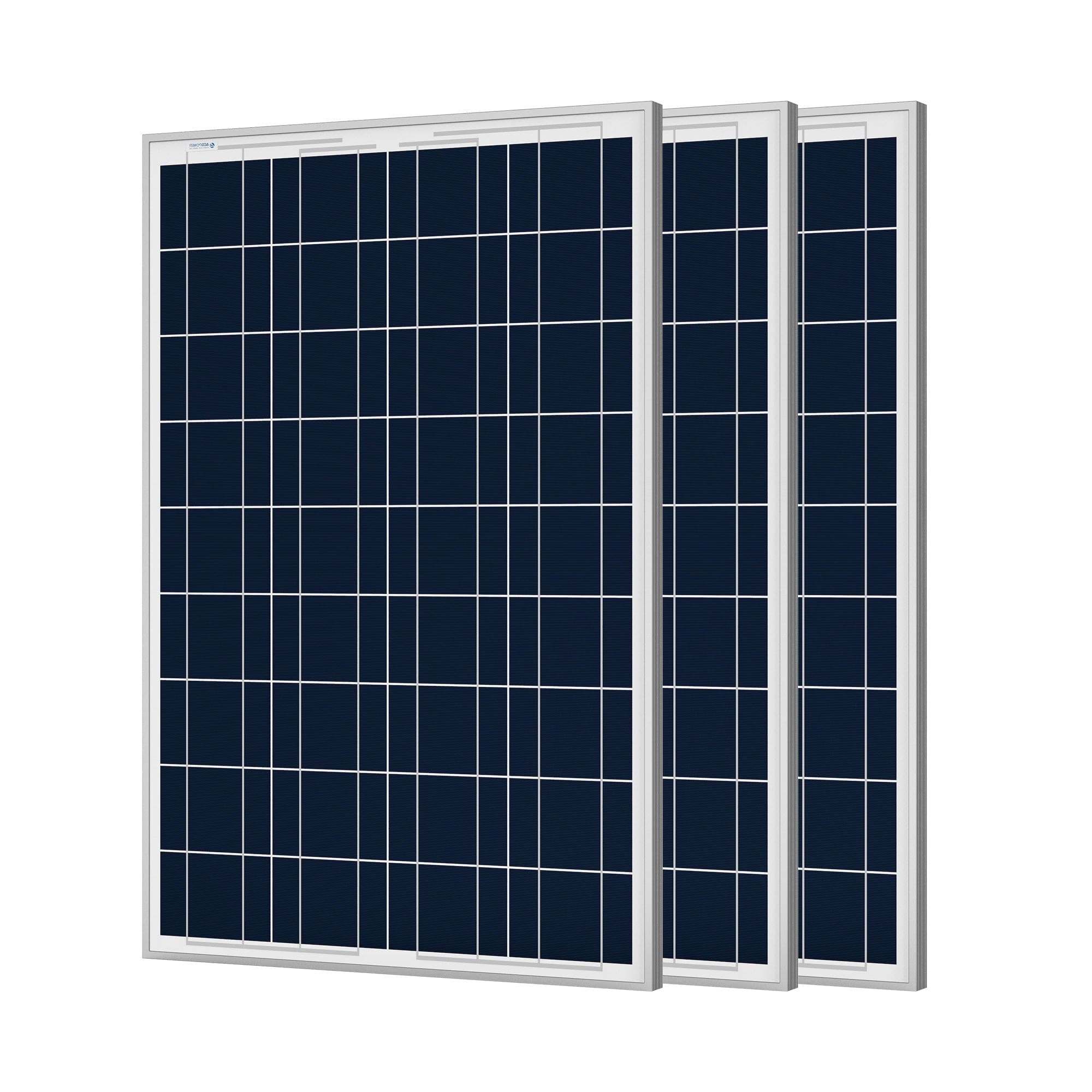 ACOPower 100W Polycrystalline Solar Panel for 12 Volt Battery Charging AcoPower 3 Pack Solar Panels