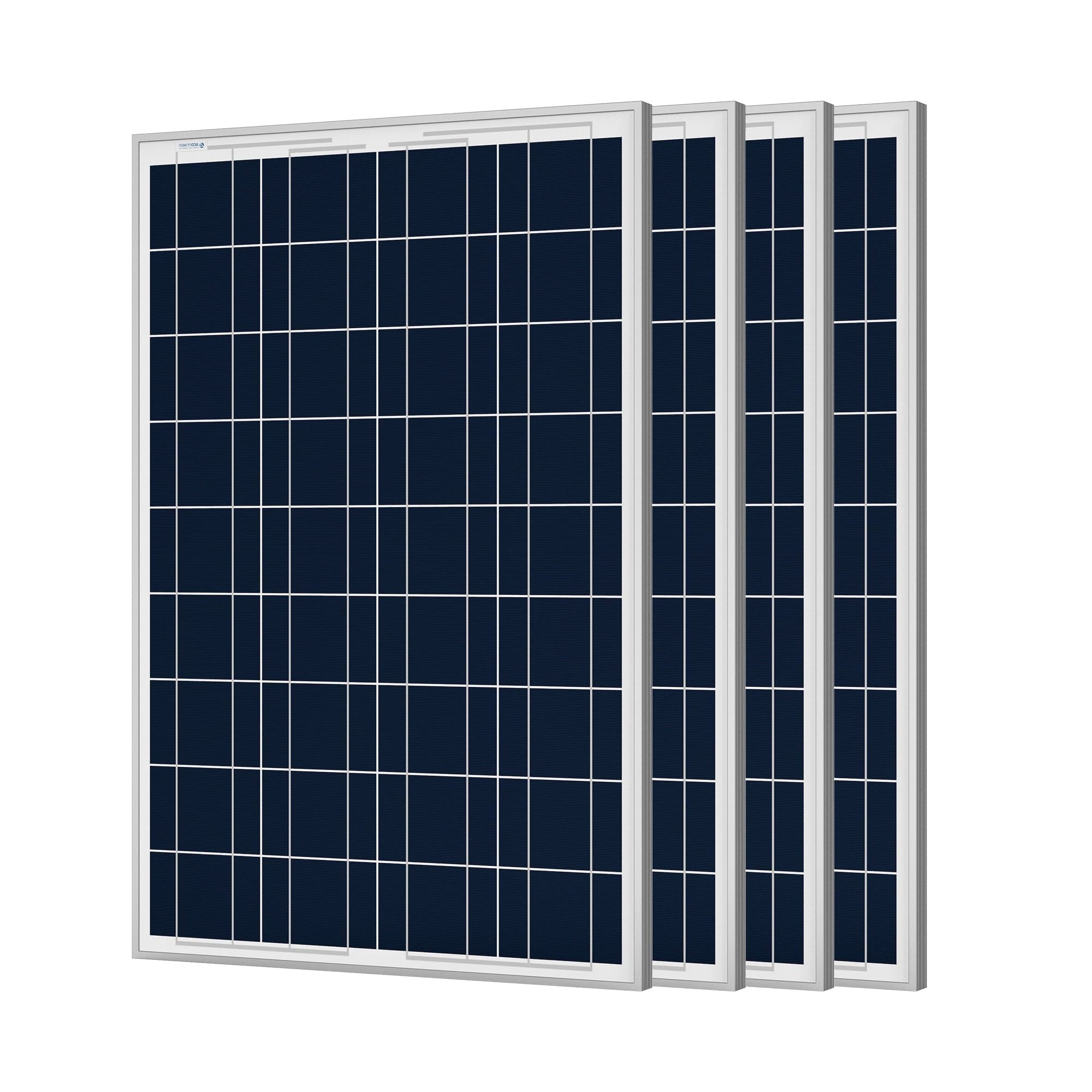 ACOPower 100W Polycrystalline Solar Panel for 12 Volt Battery Charging AcoPower 4 Pack Solar Panels