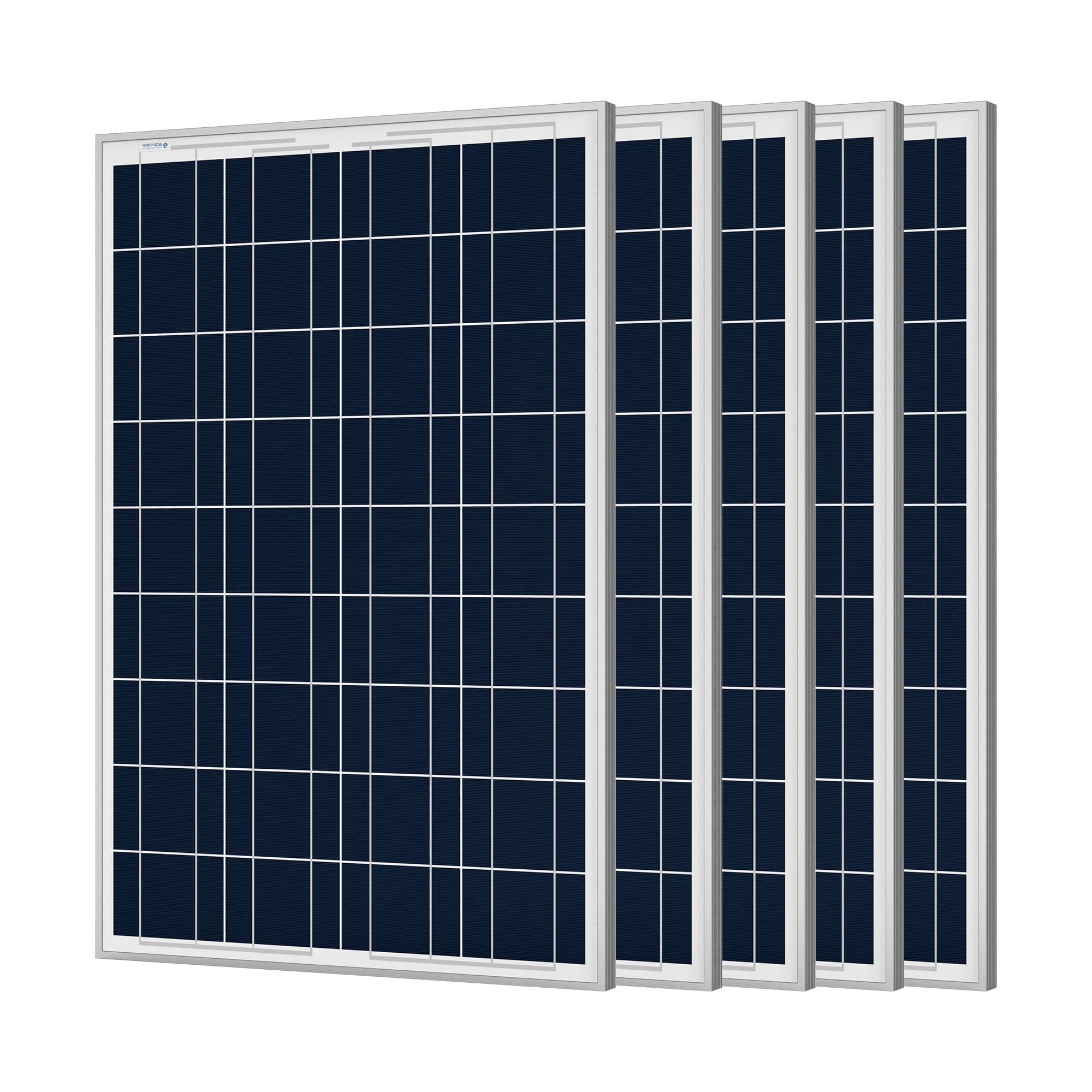 ACOPower 100W Polycrystalline Solar Panel for 12 Volt Battery Charging AcoPower 5 Pack Solar Panels