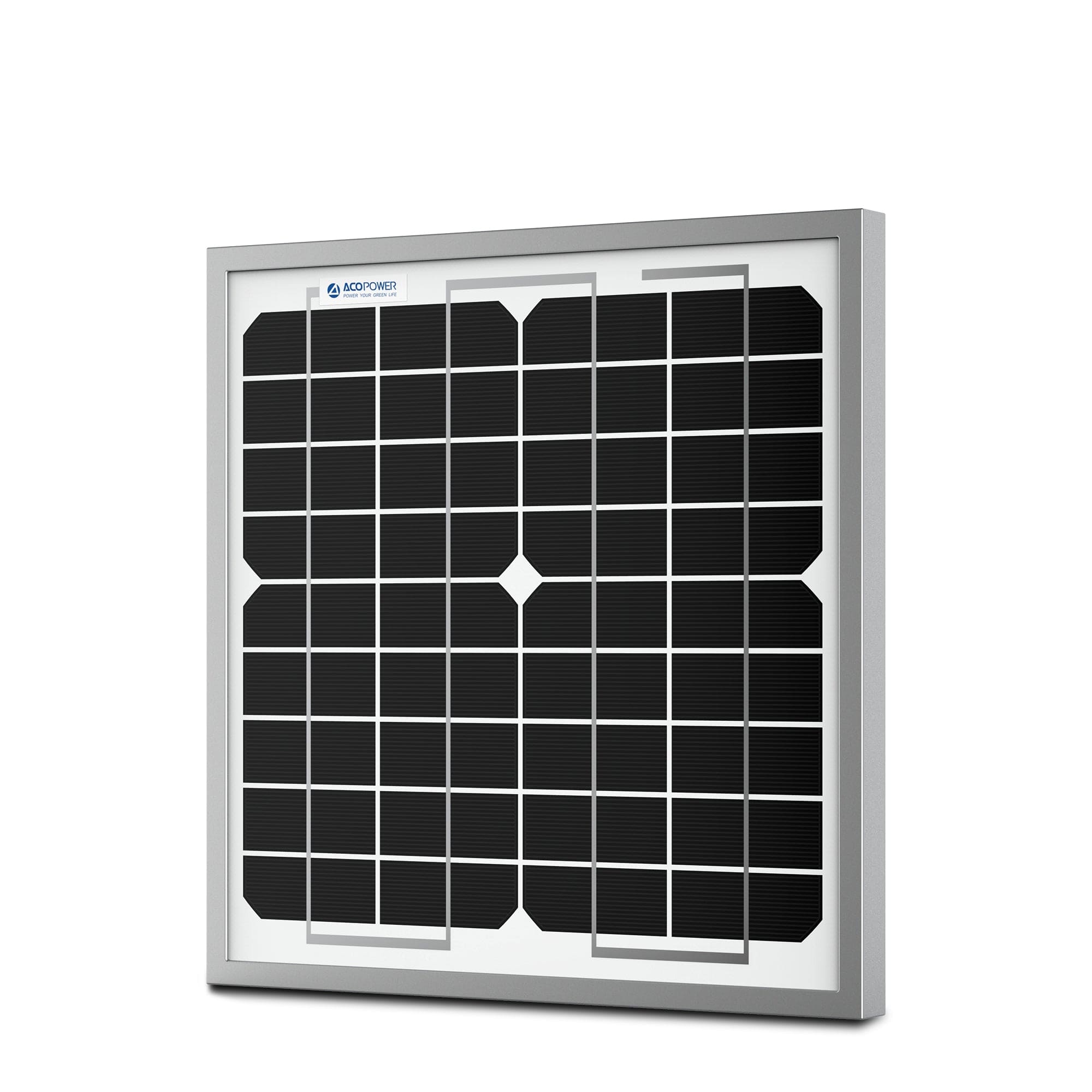 ACOPower 10W Mono Solar Panel for 12V Battery Charging RV Boat, Off Grid AcoPower Solar Panels