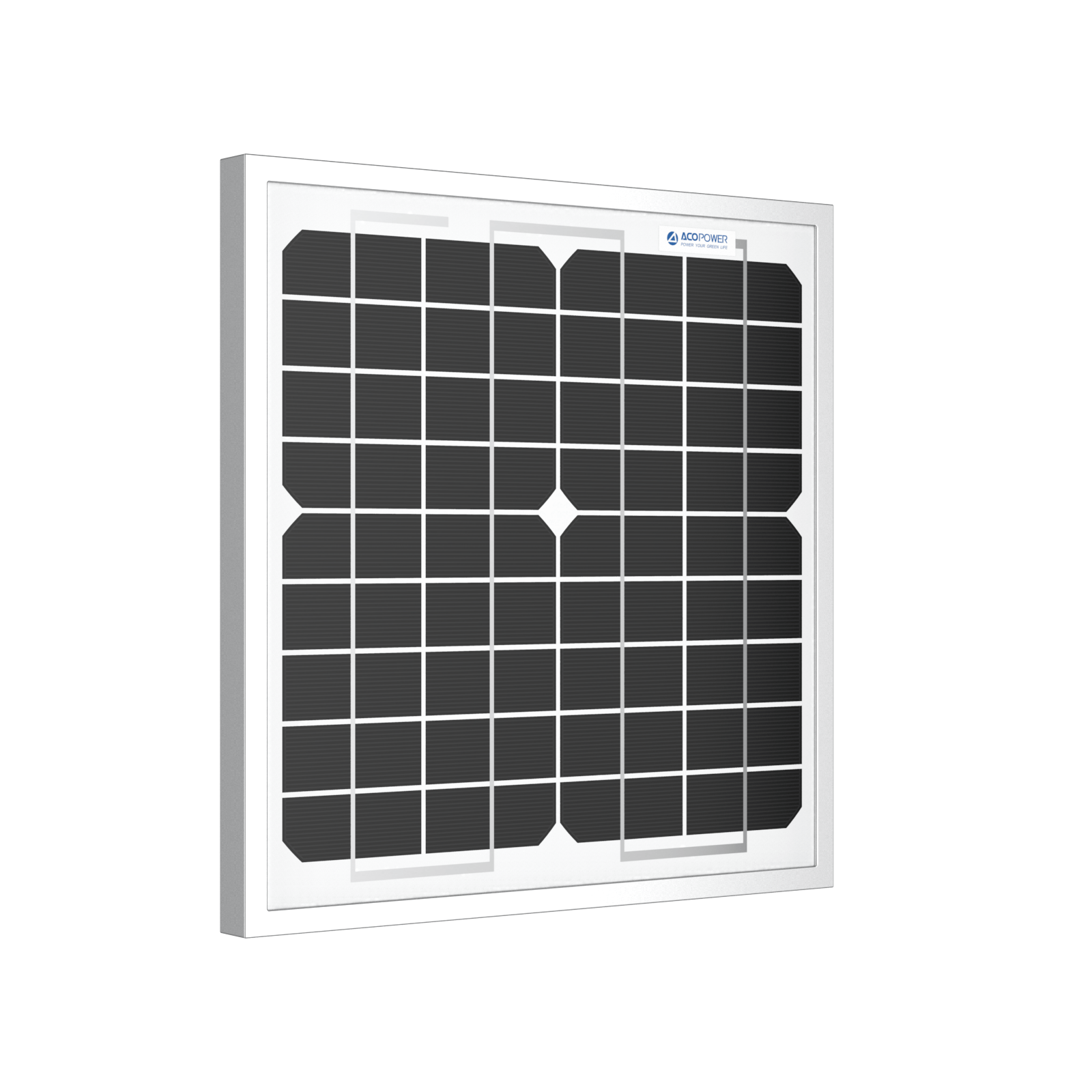 ACOPower 10W Mono Solar Panel for 12V Battery Charging RV Boat, Off Grid AcoPower Solar Panels