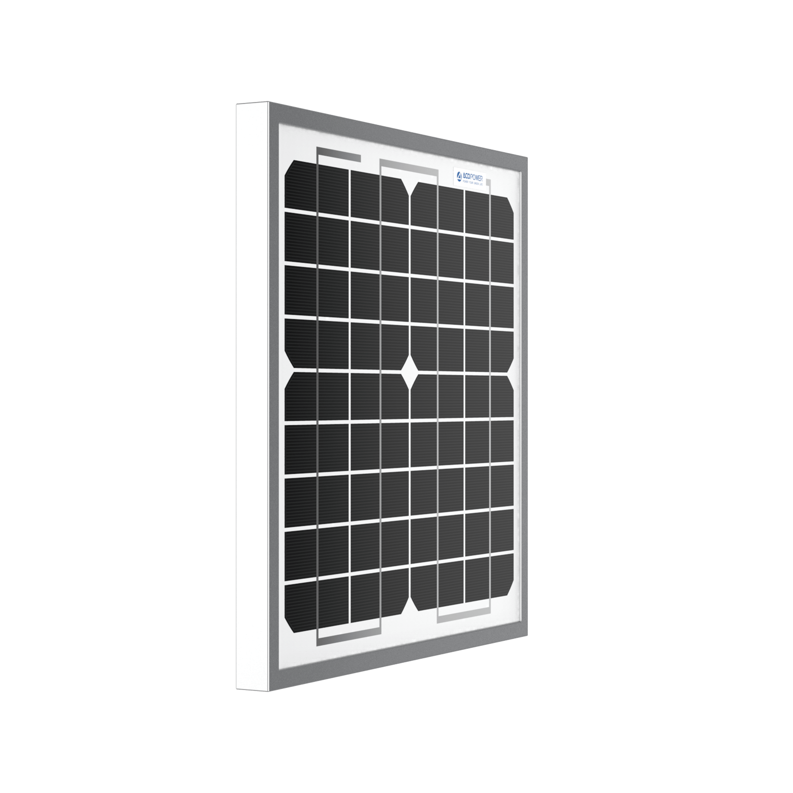 ACOPower 10W Mono Solar Panel for 12V Battery Charging RV Boat, Off Grid AcoPower Solar Panels