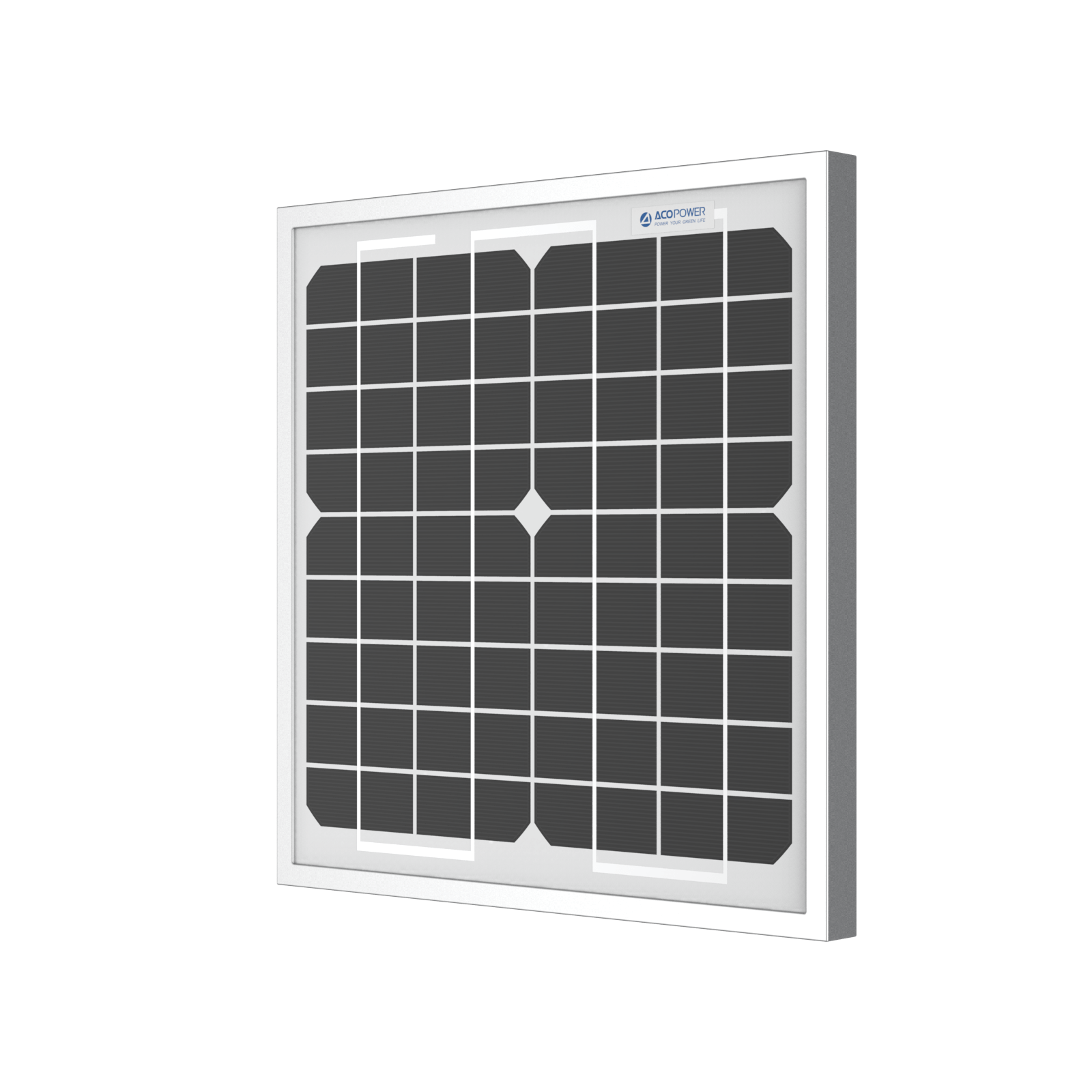 ACOPower 10W Mono Solar Panel for 12V Battery Charging RV Boat, Off Grid AcoPower Solar Panels