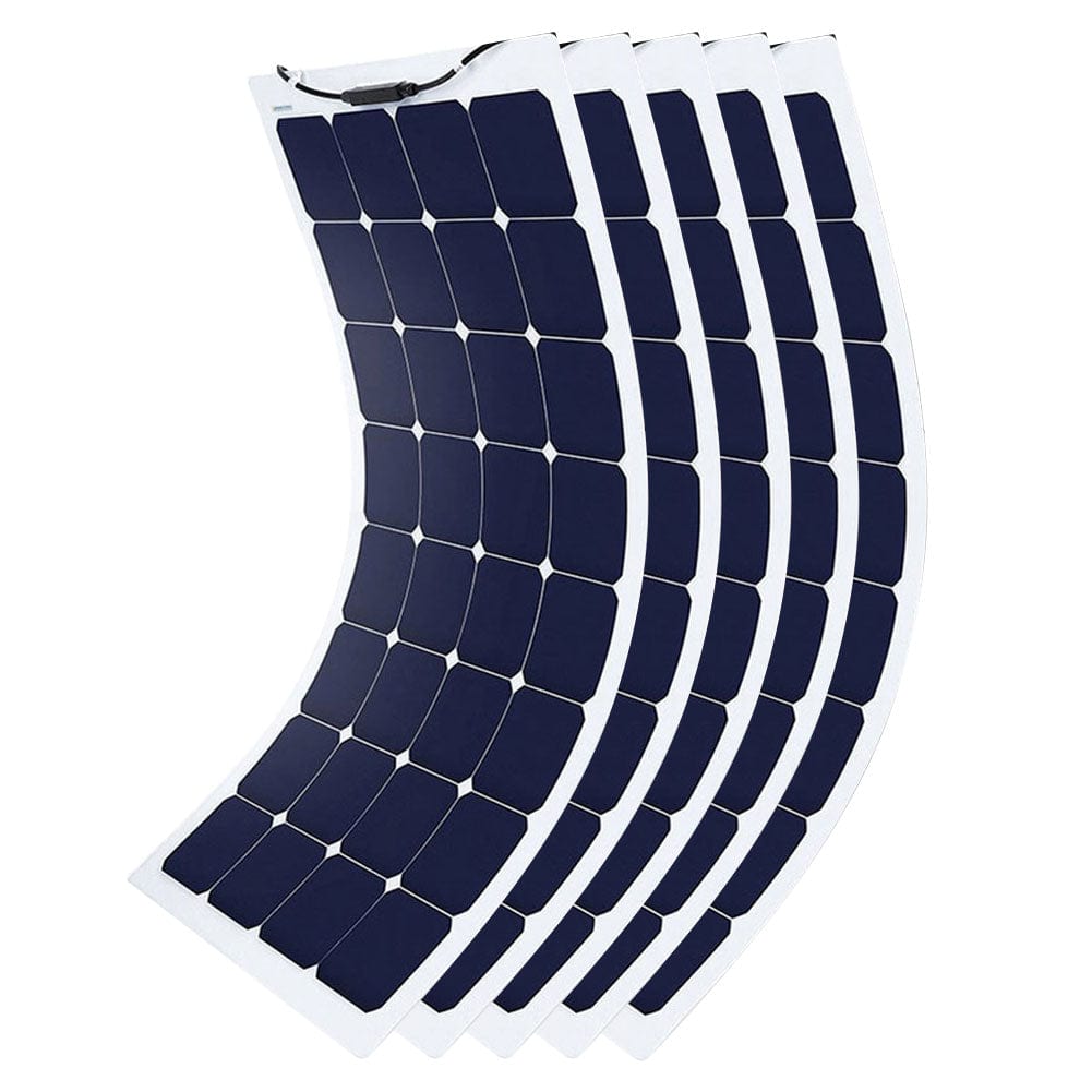 ACOPower 110w 12v Flexible Thin lightweight ETFE Solar Panel with Connector AcoPower 5 Pack Roof Solar Kits