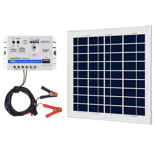 ACOPower 15W 12V Solar Charger Kit, 5A Charge Controller with Alligator Clips AcoPower Solar Panels