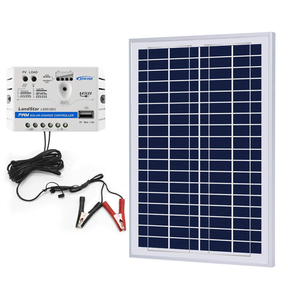 ACOPower 25W Off-grid Solar Kits, 5A charge controller with SAE connector AcoPower Solar Panels