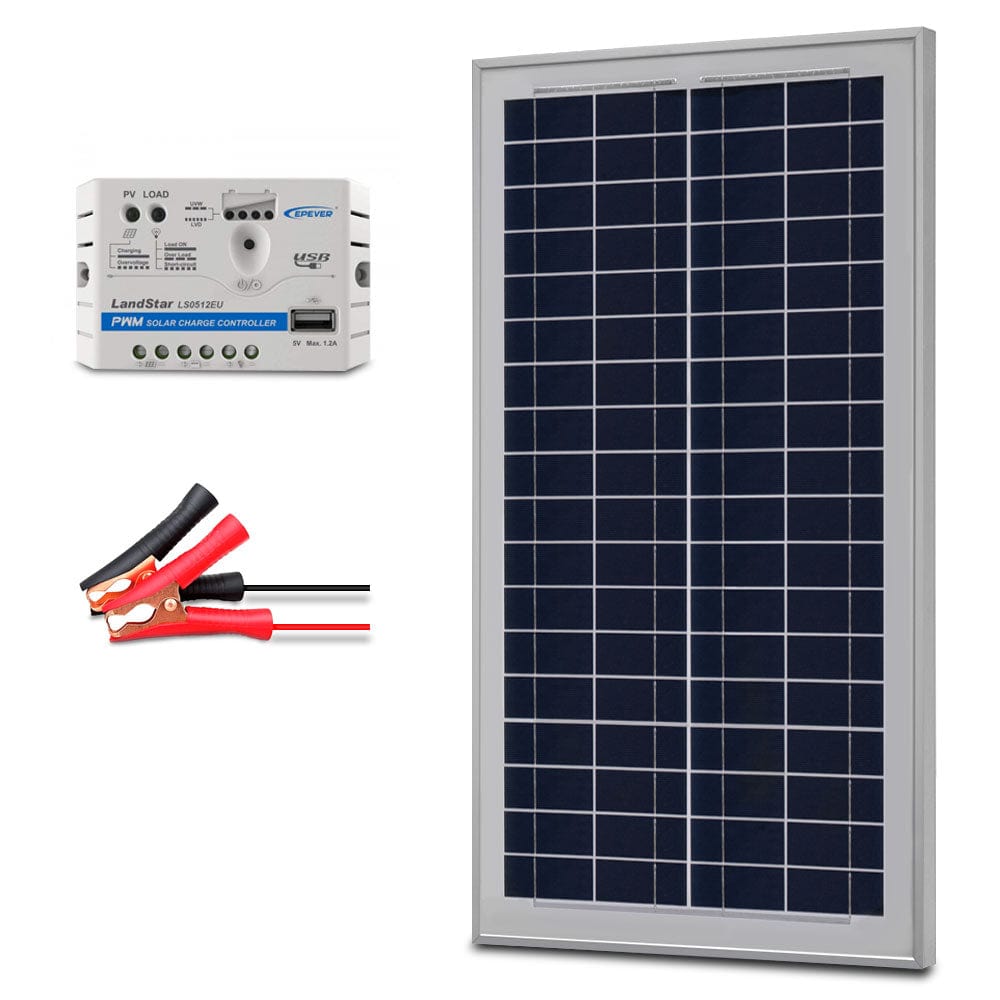 ACOPOWER 35W 12V Solar Charger Kit, 5A Charge Controller with Alligator Clips AcoPower Solar Panels