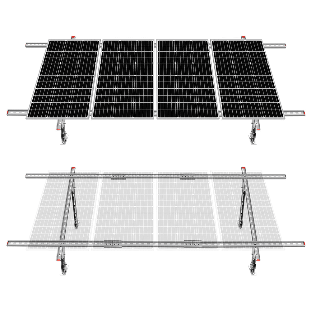 Adjustable Multi-Piece Solar Panel Mounting Brackets for 1-4 Pieces of Solar Panels | Free Shipping Eco-Worthy Accessories