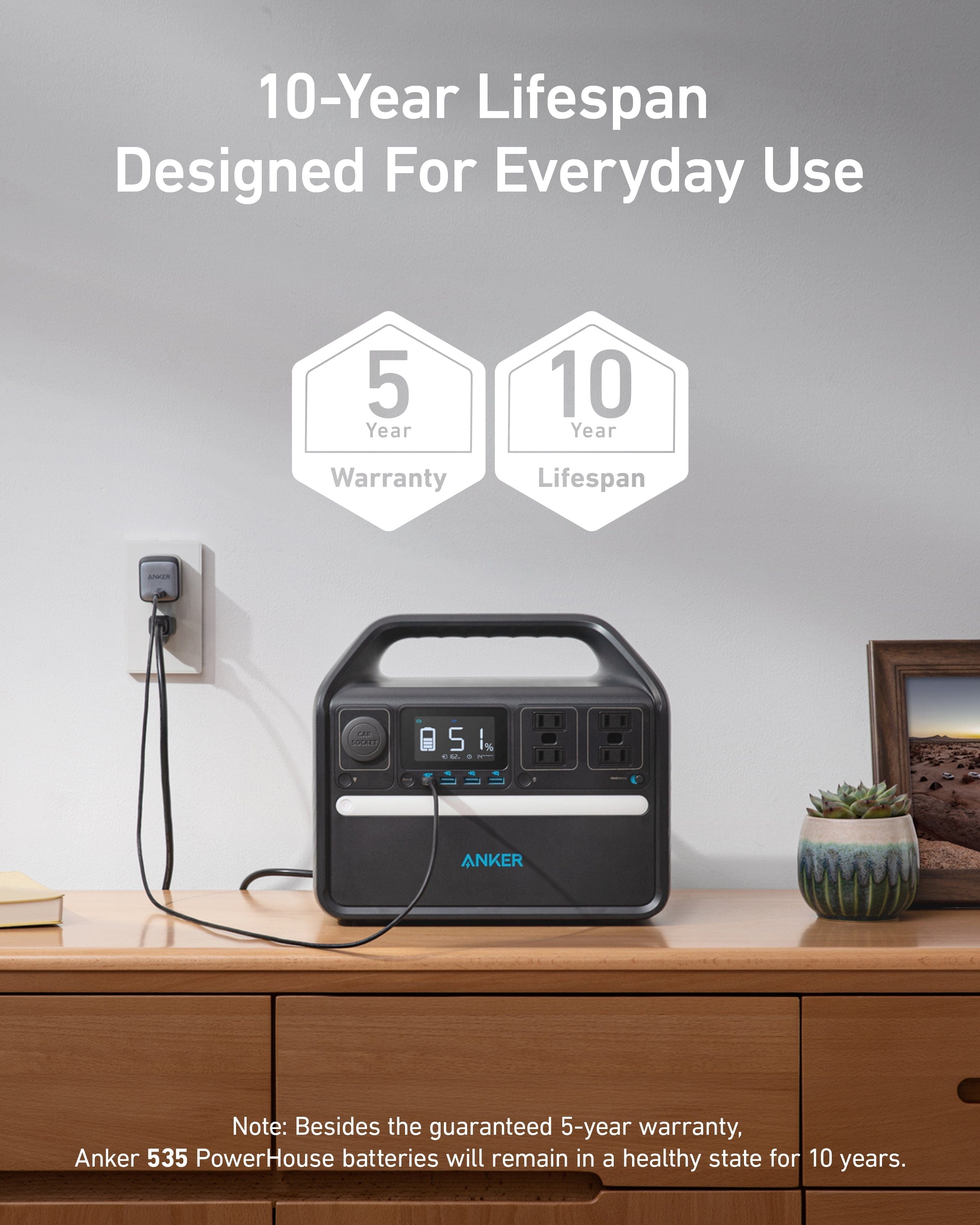 Anker 535 Solar Generator (PowerHouse 512Wh with 100W Solar Panel) Anker In Stock Portable Power Stations