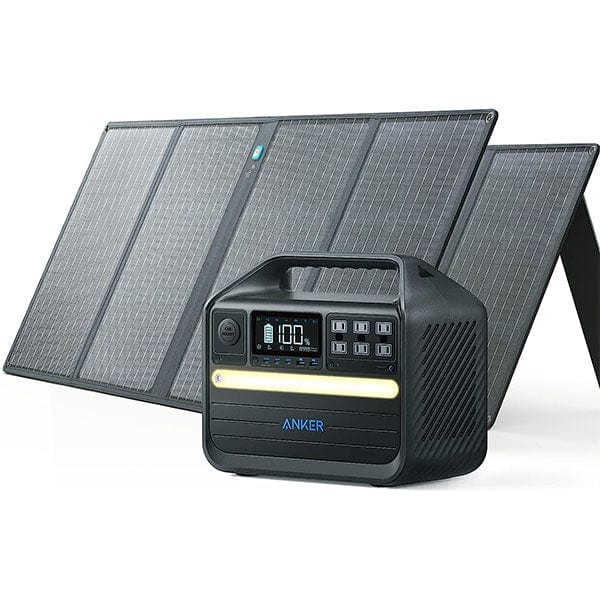 Anker Solar Generator 555 (PowerHouse 1024Wh with 2×100W Solar Panels) Anker In Stock Portable Power Stations
