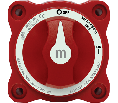 Blue Sea Systems Battery Switch | M-6006 Mini Battery Switch - On / Off Blue Sea Systems Accessories