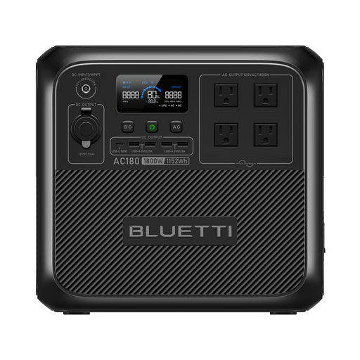 BLUETTI AC180 Solar Portable Power Station | 1,800W 1,152Wh BLUETTI-US