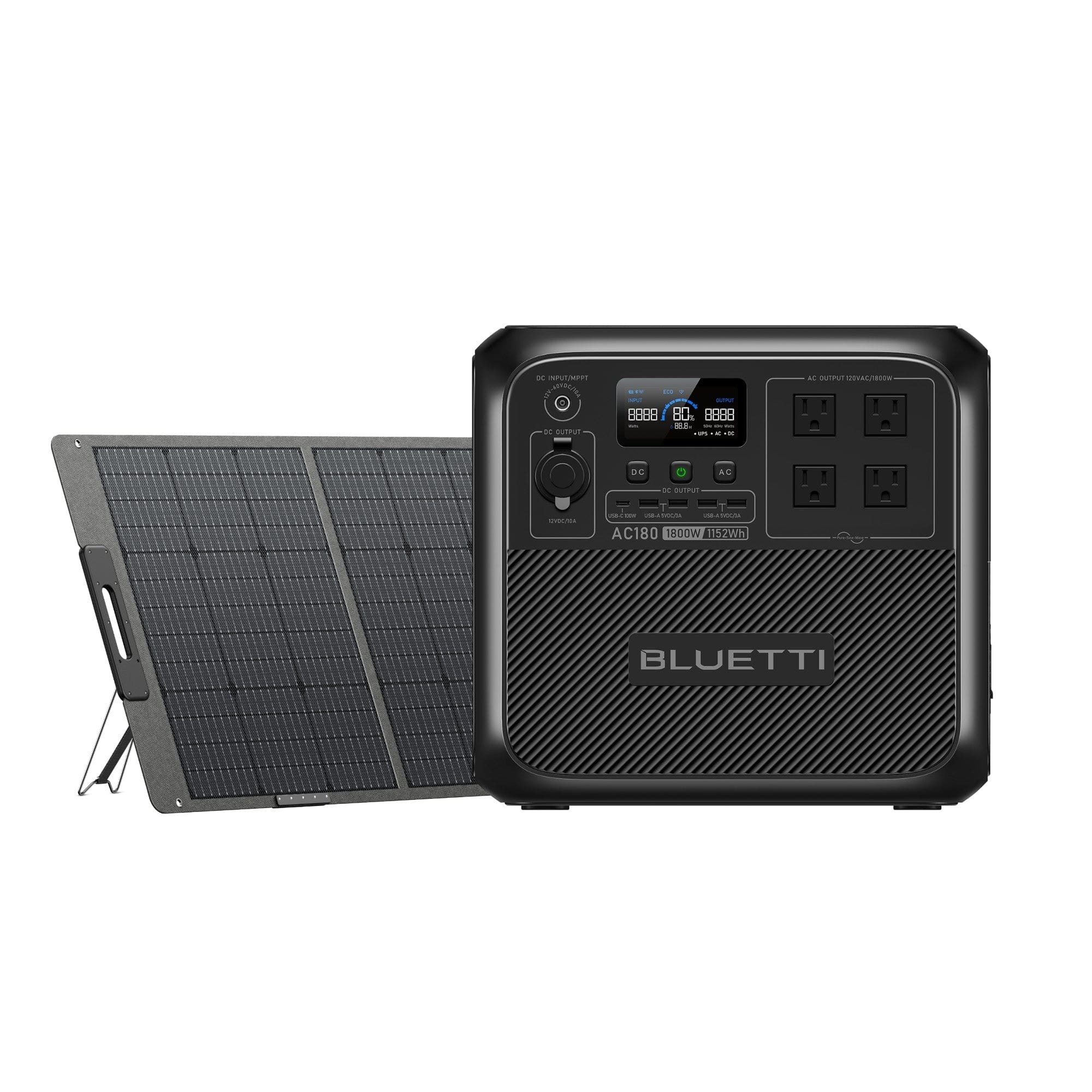 BLUETTI AC180 Solar Portable Power Station | 1,800W 1,152Wh BLUETTI-US