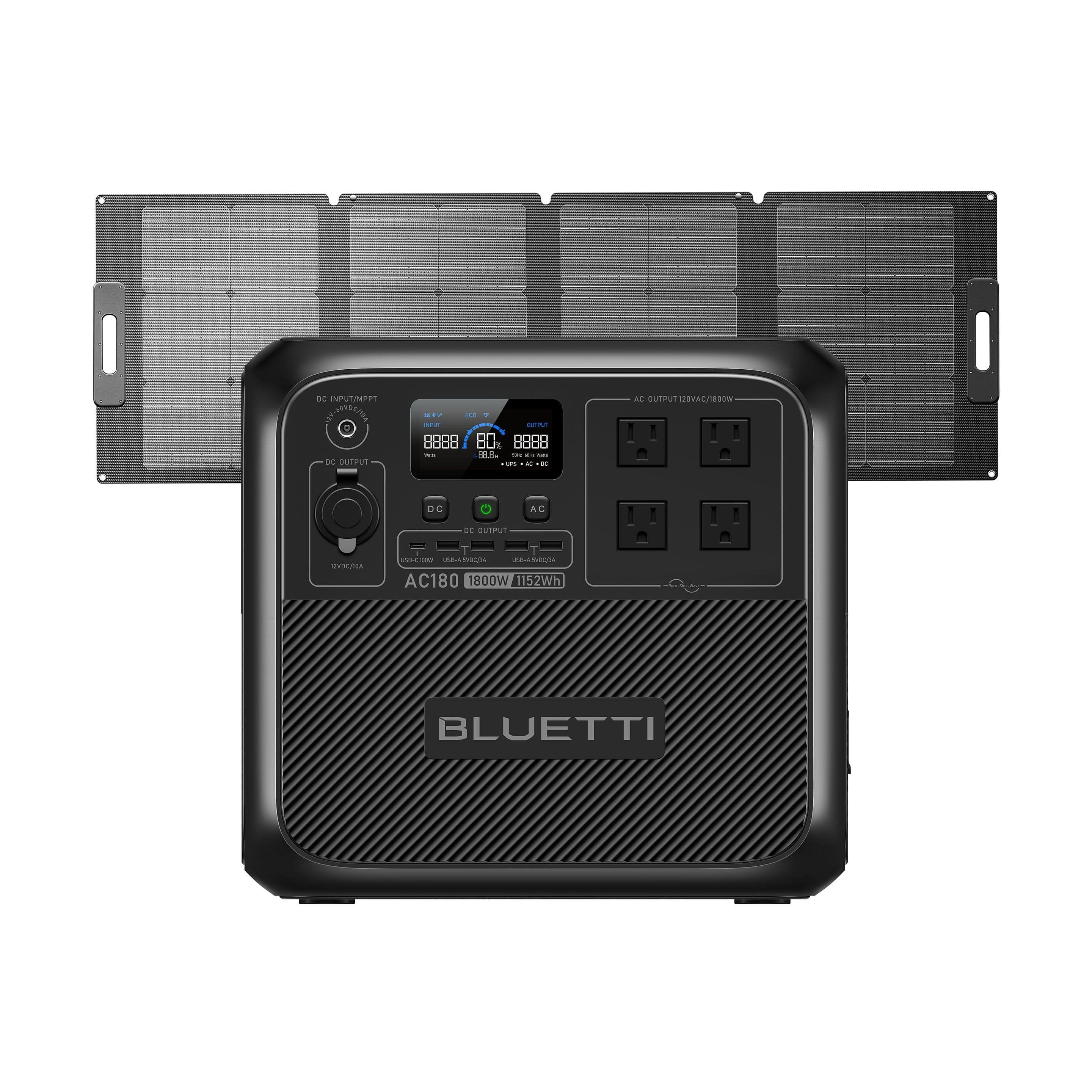 BLUETTI AC180 Solar Portable Power Station | 1,800W 1,152Wh BLUETTI-US