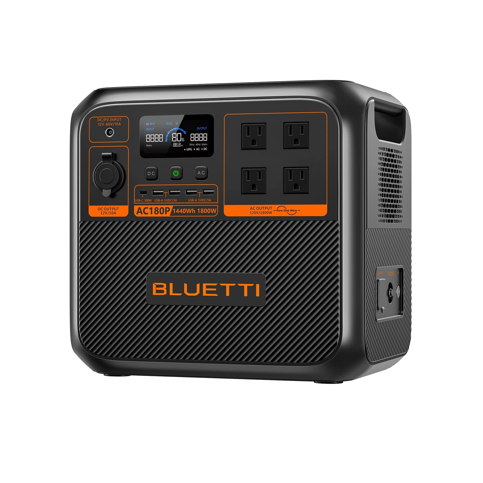 BLUETTI AC180 Solar Portable Power Station | 1,800W 1,152Wh BLUETTI-US