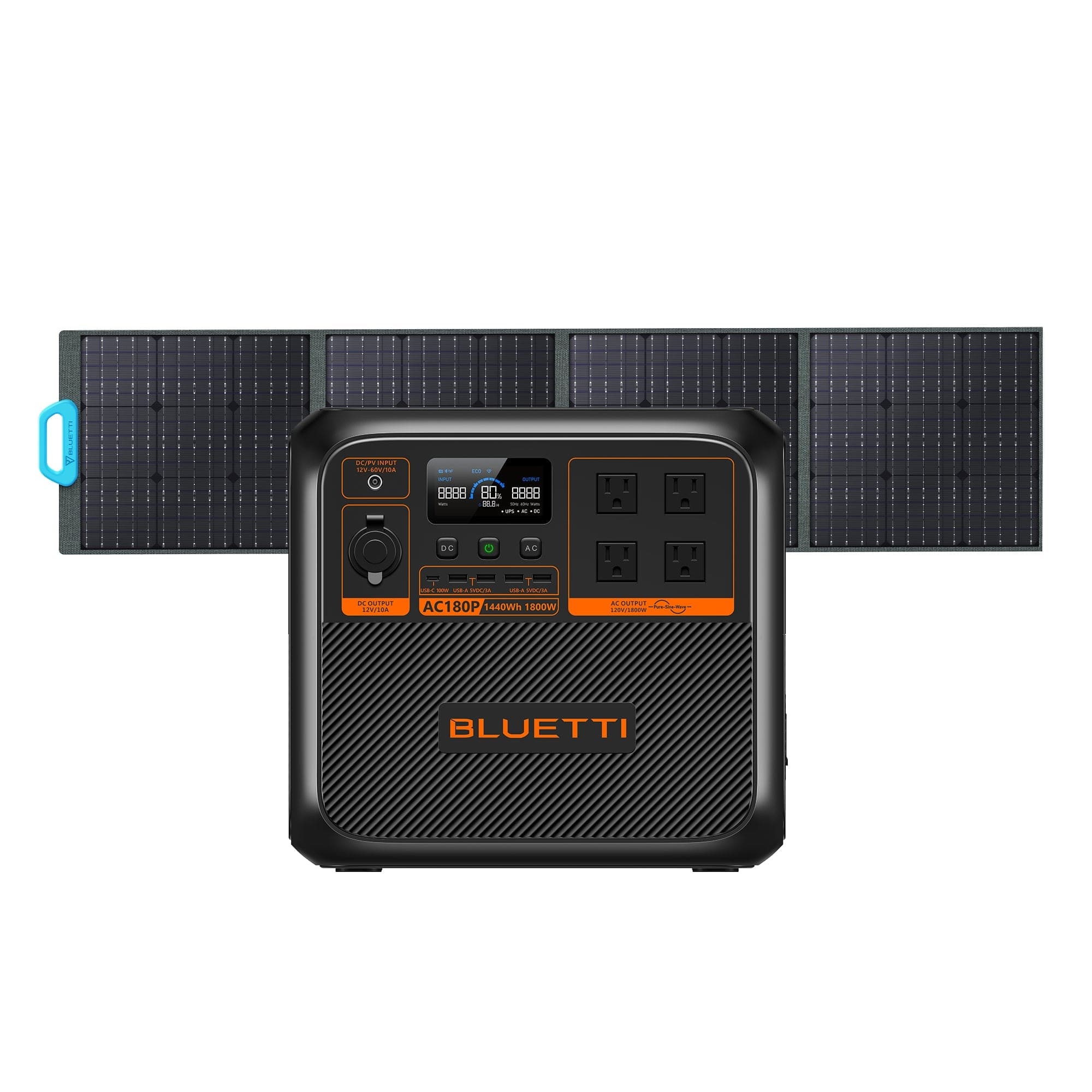 BLUETTI AC180 Solar Portable Power Station | 1,800W 1,152Wh BLUETTI-US