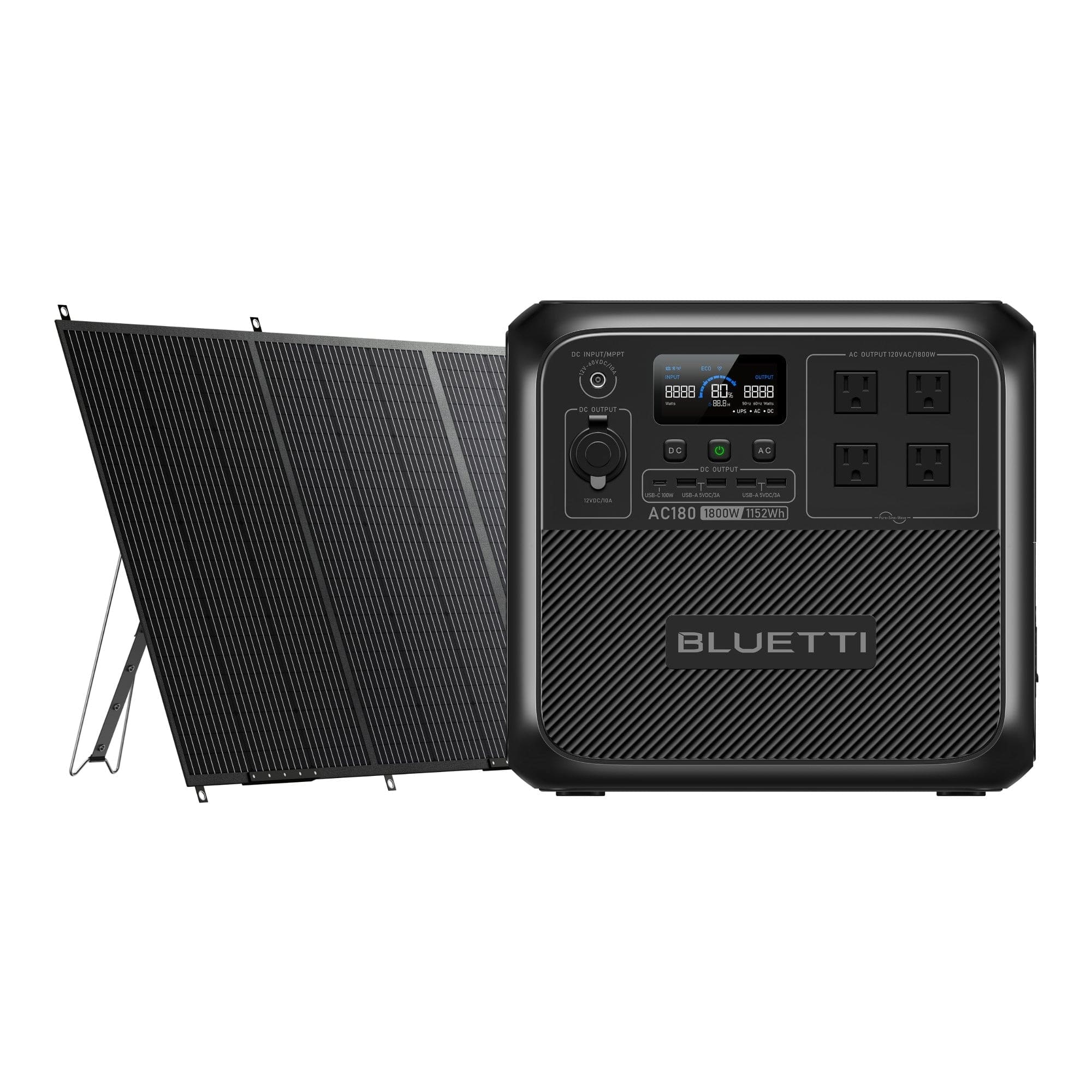 BLUETTI AC180 Solar Portable Power Station | 1,800W 1,152Wh BLUETTI-US