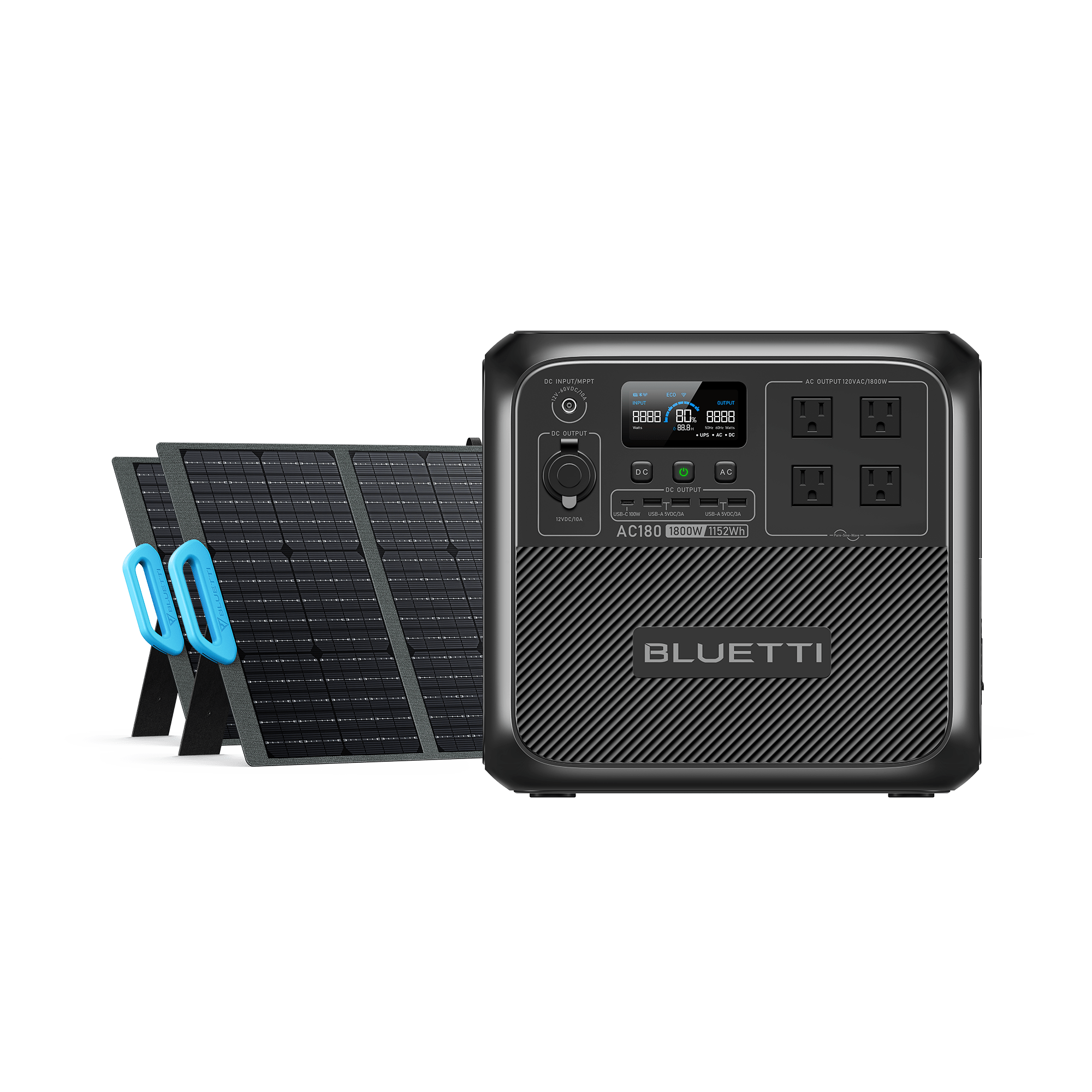 BLUETTI AC180 Solar Portable Power Station | 1,800W 1,152Wh BLUETTI-US