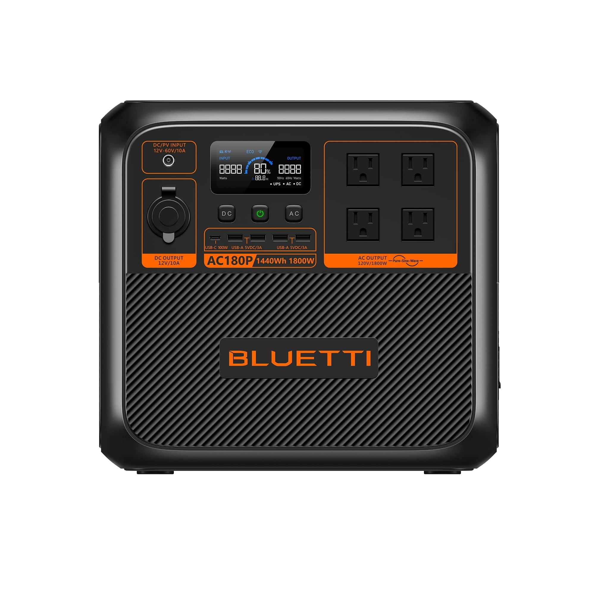 BLUETTI AC180 Solar Portable Power Station | 1,800W 1,152Wh BLUETTI-US AC180P | 1800W,1440Wh,Power Station