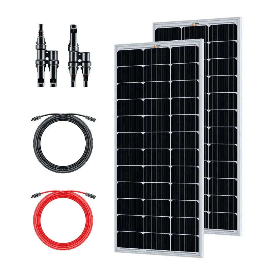 Bluetti AC200 Max 2200W | Solar Generator Kit | 2 x 200W 12V Rigid Mono Solar Panels | 2,048Wh Complete Solar Kit Bluetti AC200Max Kits AC200 Max