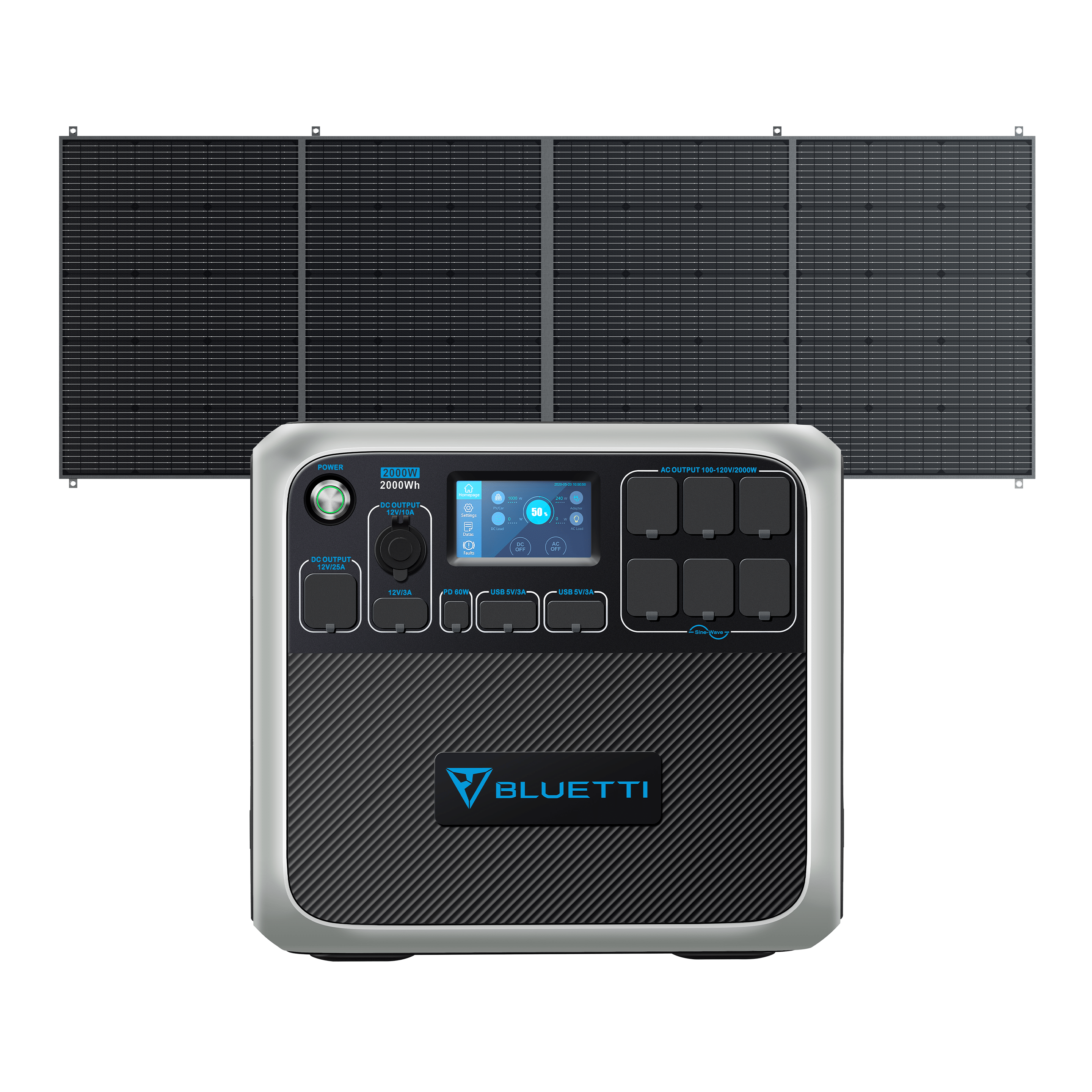 BLUETTI AC200P Portable Power Station | 2,000W 2,000Wh Bluetti AC200P+PV420 | 2000W, 2000Wh, 420W Solar Kit Portable Power Stations
