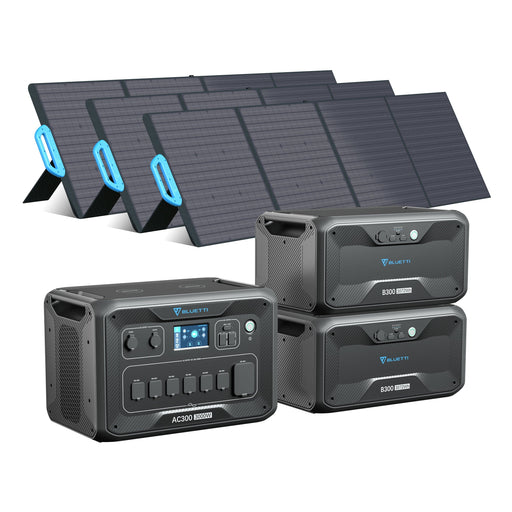 BLUETTI AC300 + 2*B300 + 3*PV200 | Solar Generator Kit Bluetti AC300 Kits Solar Generator Kit