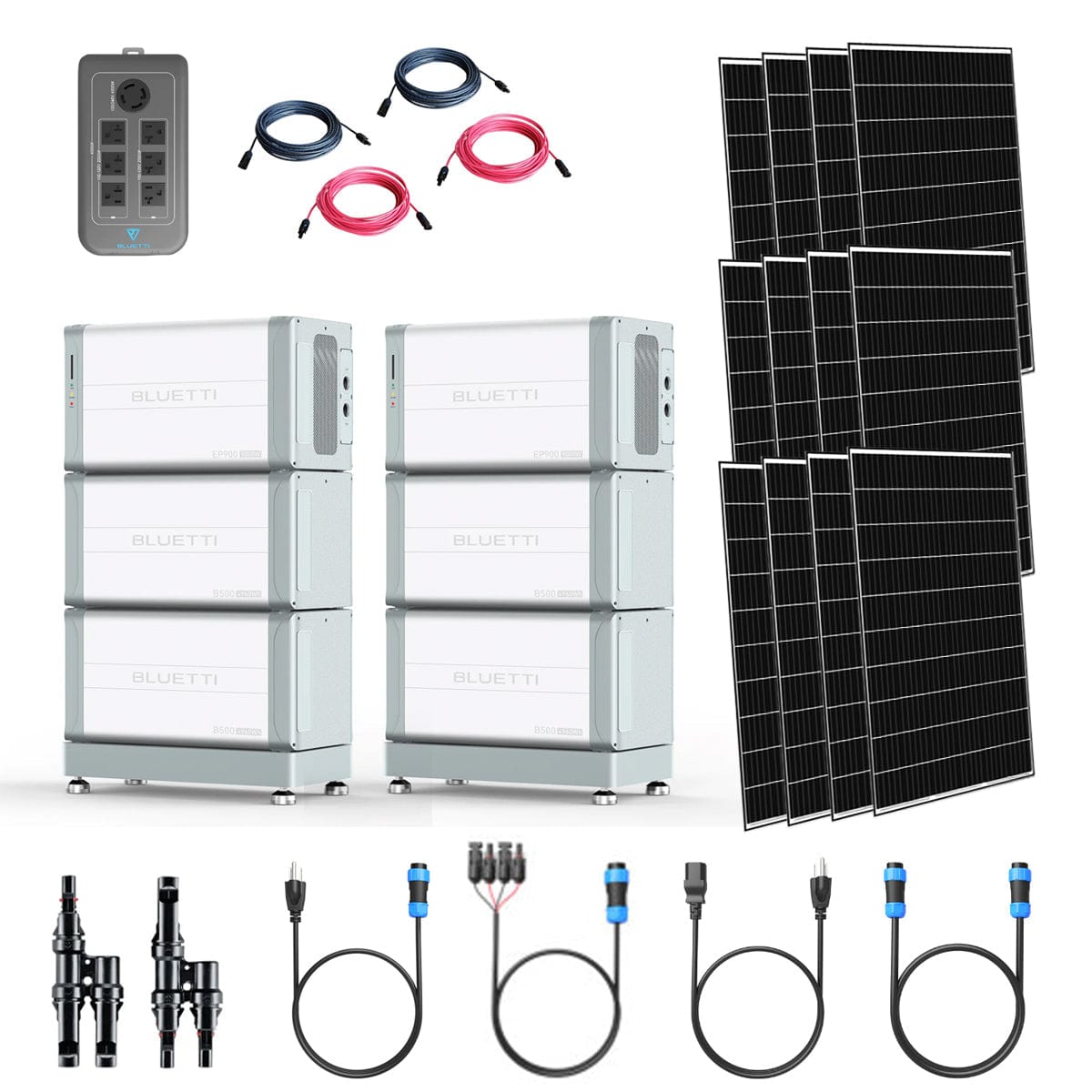 BLUETTI EP900 18,000W 120V/240V Portable Power Station | 19.8kWh Battery Backup | 12 x 400W Rigid Solar Panels Bluetti EP900 Kits EP900