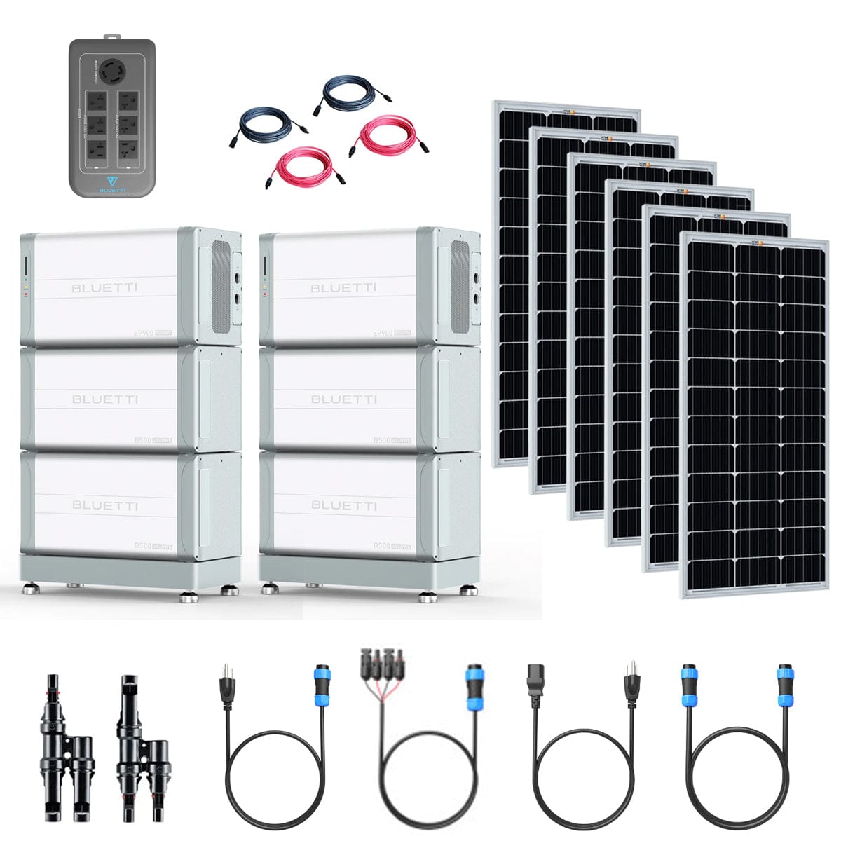 BLUETTI EP900 18,000W 120V/240V Portable Power Station | 19.8kWh Battery Backup | 6 x 200W Rigid Solar Panels Bluetti EP900 Kits EP900
