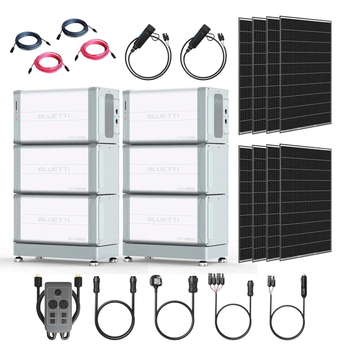 BLUETTI EP900 18,000W 120V/240V Portable Power Station | 19.8kWh Battery Backup | 8 x 400W Rigid Solar Panels Bluetti EP900 Kits EP900