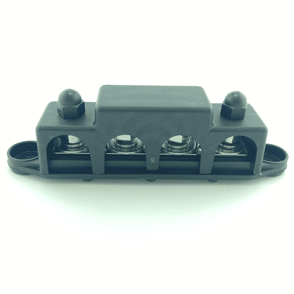 Busbar 250A with Cover - 4 Post - Choose Stud Size BatteryCableUSA Black / 5/16 Studs