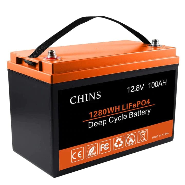 Chins 12.8V/100Ah LiFePO4 Deep Cycle Battery Chins Chins Deep Cycle Batteries